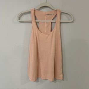 Abercrombie & Fitch Soft Peach Pink Racerback Flowy Tank Top Women’s Size Small